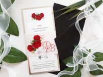 DL SREBRO KALKA CZERWONE RÓŻE  - 12 - 3