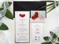 DL SREBRO KALKA CZERWONE RÓŻE  - 12 - 4