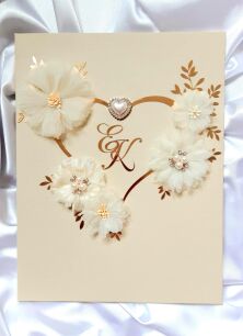 Karta na ślub z inicjałami