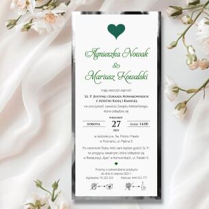 JKZ DL SREBRO SERCE 3D CIEMNA ZIELEŃ