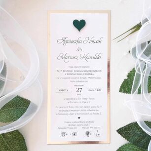 JKZ DL SREBRO SERCE 3D CIEMNA ZIELEŃ