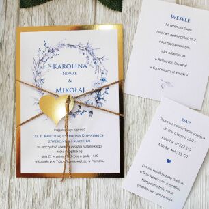 JKZ-A6 ZŁOTO-22 WIANEK NIEBIESKI