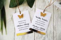 Zawieszki na alkohol JKZ GLAMOUR ZŁOTY MOTYL 3D - 2