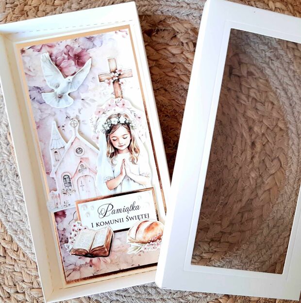 Kartka DL KOMUNIA ŚWIĘTA PUDEŁKO