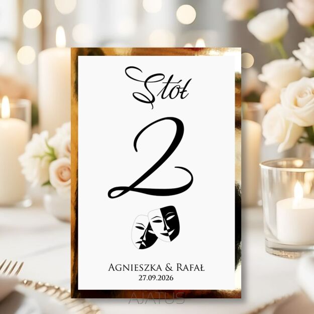 Numery Stołów TEATR ZŁOTO/SREBRO/ECO/CZARNY