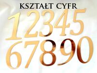 Numery Stołów CIEMNA ZIELEŃ ZŁOTO numery 3D - 2