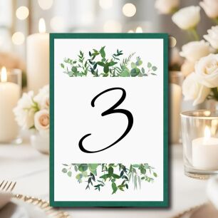 Numery Stołów ZIELEŃ 1