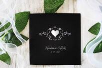 KW NW-49 SREBRNE SERCE ORNAMENT CZARNE - 2