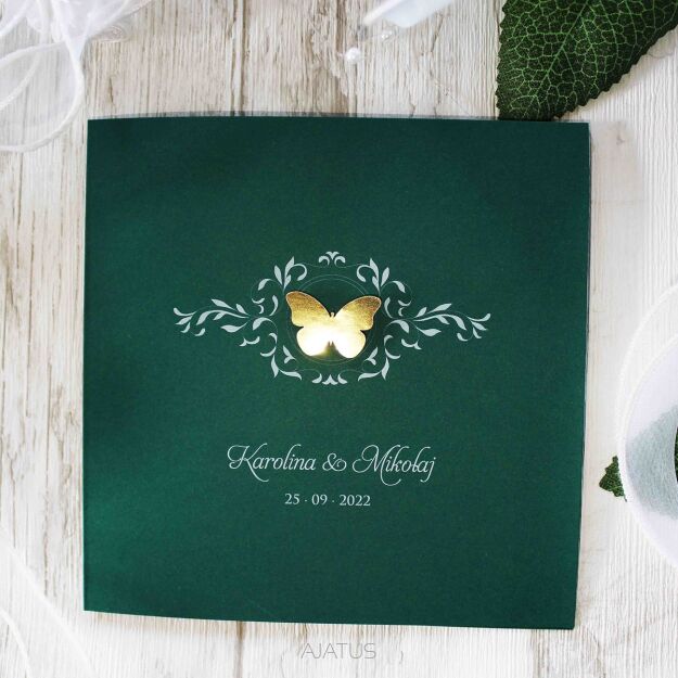 KW NW-61 ZŁOTY MOTYL ORNAMENT CIEMNA ZIELEŃ