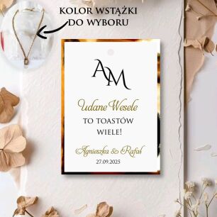 Zawieszki na alkohol INICJAŁY ZŁOTO