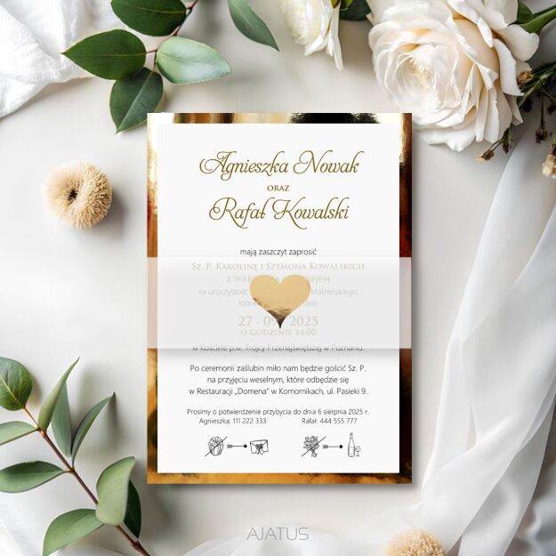 JKZ A6 ZŁOTE OPASKA KALKA SERDUSZKO