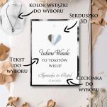 Zawieszki na alkohol SREBRNE SERCE 3D - 2