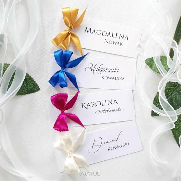 Winietki KOKARDKA 17 KOLORÓW LEŻĄCE/KŁADZIONE